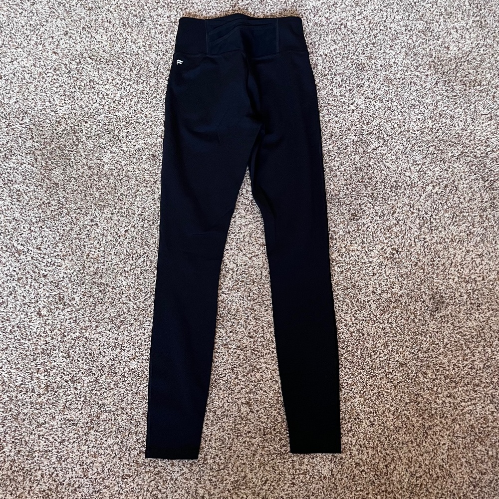 Fabletics Black High Waisted Legging with Strappy criss cross back small